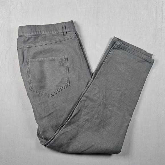 Psycho Bunny Other - Psycho Bunny Hays Twill Pants Mens 38x30 Grey Cotton Rayon Stretch Trousers